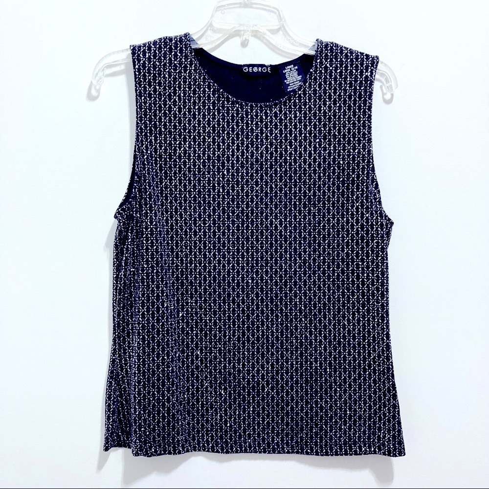 George Women’s Black Formal Lurex Sleeveless Top Formal